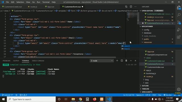 Tutorial Single Page Application SPA dengan Laravel API dan Vue.js #11 смотреть онлайн