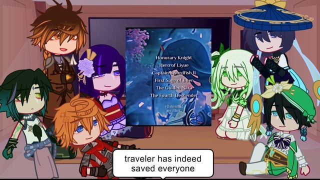 Genshin Impact characters react to Treveler || Genshin Impact || READ DESC || Lumine/Aether || Gach смотреть онлайн
