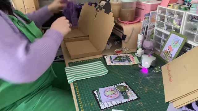 Small business diaries 🎀packing orders for my etsy shop, working on drawing challenges dtiys 💖 смотреть онлайн