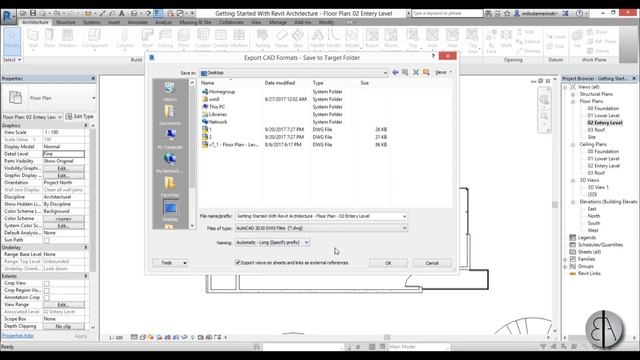 Exporting Revit to AutoCAD / DWG Tutorial смотреть онлайн