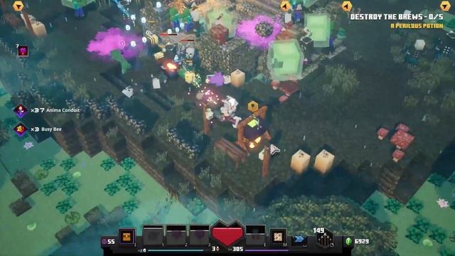 Minecraft Dungeons BEES SWARM BUILD - Tumble Bee/Busy Bee/Armor Perk/Buzzy Nest Artifact смотреть онлайн