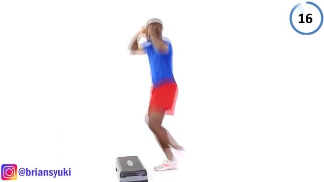 30 Minute HIIT Step Aerobics Workout - Simple Moves ? Burn 300 Calories ?