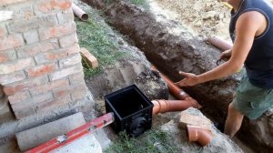 Установка дождеприемника в 2 словах. Ливневая канализация!