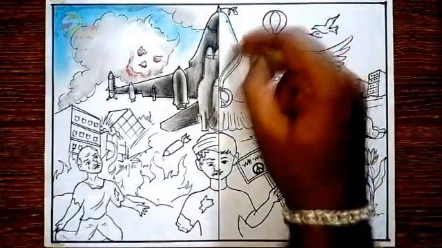 War and Peace Drawing | Poster on Stop War | Stop War make peace Drawing | Creative Art смотреть онлайн