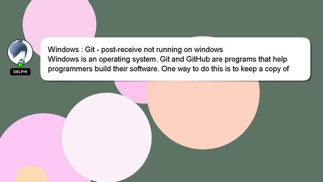 Windows : Git - post-receive not running on windows смотреть онлайн