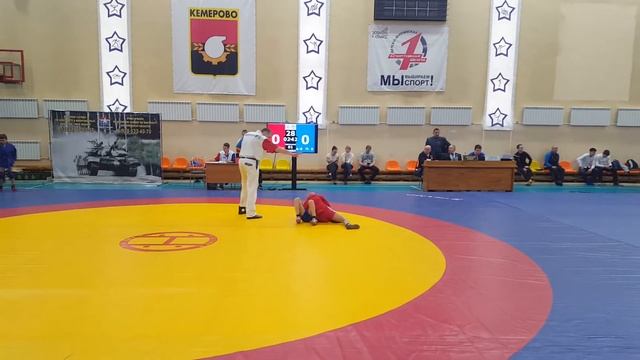 САМБО Кемерово Кителев Ярослав борется на две весовые категории выше своей. смотреть онлайн