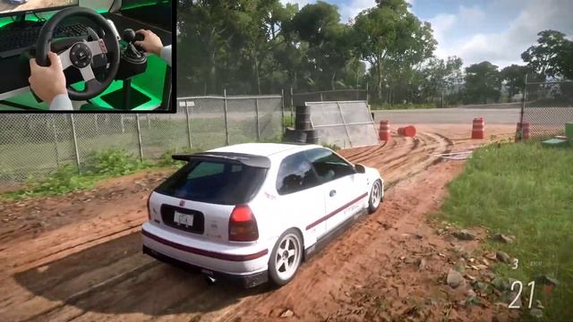 Redbuilding a Honda Cıvıc Type R - Forza Horizon 5 l Logitech G27 Gameplay смотреть онлайн