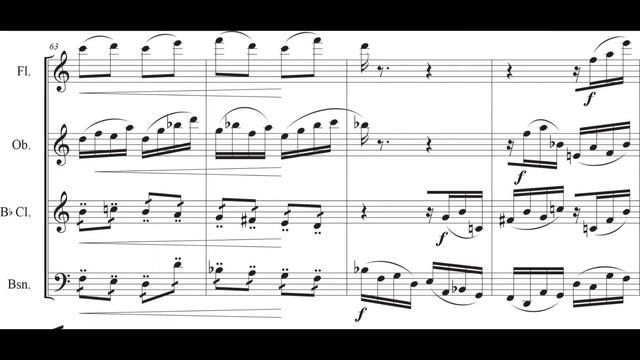 Michael Travlos - Triptych (Three Miniatures) for Wind Quartet (2017) [Score-Video] смотреть онлайн