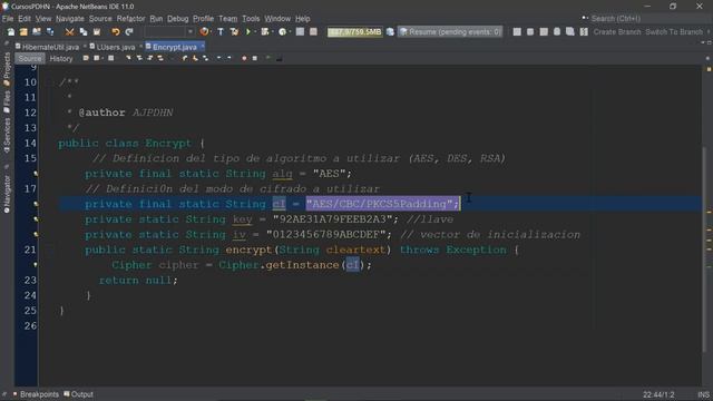 Curso de java spring mvc Procedimientos para encriptar y desencriptar la contraseña #21 смотреть онлайн