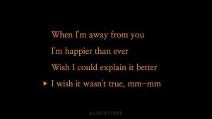 Happier Than Ever - Billie Eilish [Acoustic Karaoke]