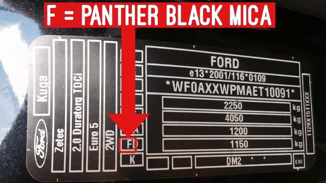 Where is the Paint Code / Colour Code Location on a Ford Kuga 2020 - 2012 Find it Fast смотреть онлайн