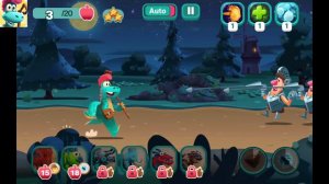 Charging Dinos Pachy and Thunder Drago vs Medieval Lancer - Dino Bash 2 Travel Through Time