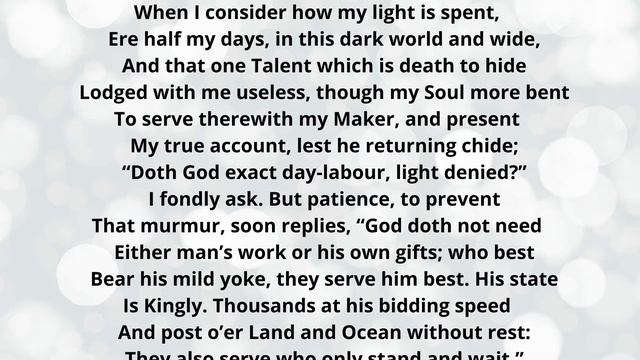 SONNET 19 by John Milton Summary and Line by Line explanation in Hindi plus attached notes. смотреть онлайн