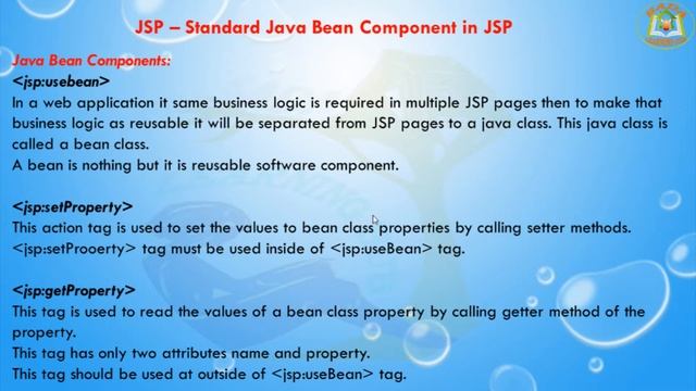 Lesson - 13 : JSP - JSP Standard java bean componenet - usebean, setproperty, getproperty смотреть онлайн