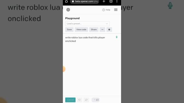 creating code with AI #roblox #openAI #ai смотреть онлайн