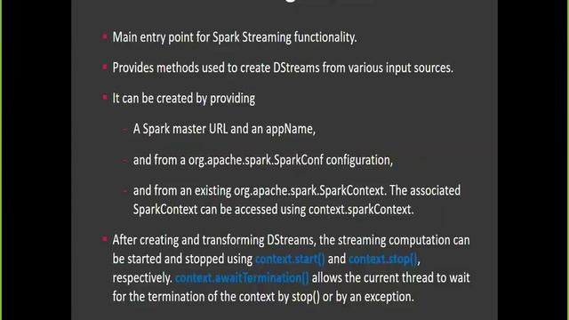 Spark Streaming Overview v1 смотреть онлайн