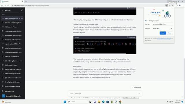 How to define python array with different spacing in different regions смотреть онлайн