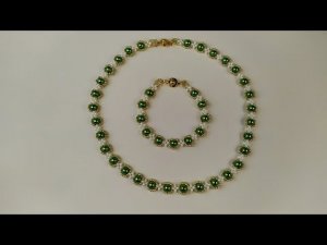 Украшение из бисера. 1 часть.  Вступительный ролик. К видио. Комплект. Ожерелье, браслет.