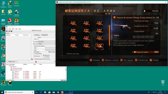Resident Evil Revelations 2 Cheat Engine 6.7 Tutorial 2017 Adicionando Armas & Peças De Nivel:100 смотреть онлайн