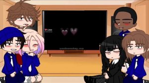 Реакция на Уэнсдей🫶🏼 2ч. Персонажи немые.(Викча🥡🥢)