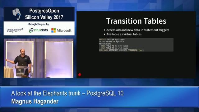 A look at the elephant's trunk - PostgreSQL 10 смотреть онлайн