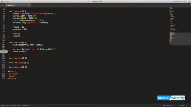 Snake Game | Easy HTML5 Tutorial | Game Programming | Javascript | Tutorial Academy смотреть онлайн