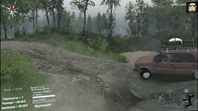 Spintires - Мод ВАЗ-2107. TEST DRIVE. смотреть онлайн