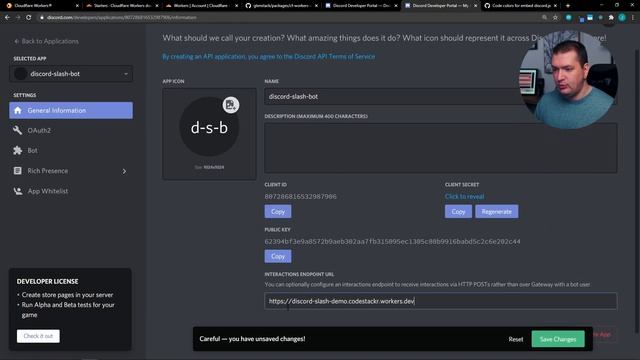 Build a DISCORD Slash Command BOT with Cloudflare Workers!! Deploy FREE! смотреть онлайн