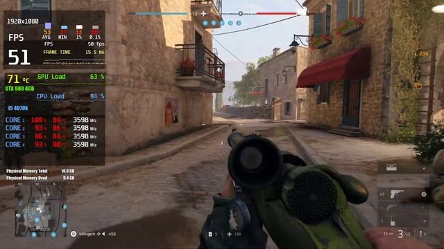 Battlefield V Intel Core I5 4670K 16gb Ram GTX 980 Benchmark смотреть онлайн