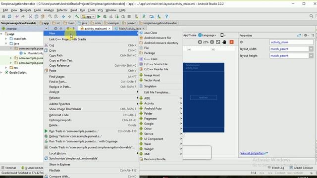 Simple Navigation Drawer with splash screen смотреть онлайн
