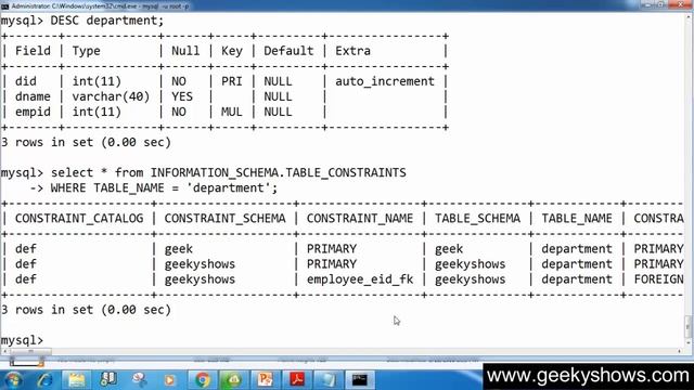 109. Add Foreign Key Constraint in a Table SQL (Hindi) смотреть онлайн