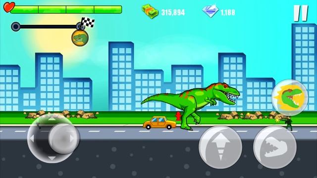 Jurassic Dinosaur City Rampage Android Gameplay смотреть онлайн