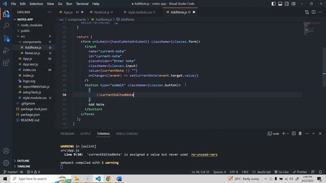 #20. Notes App - React JS Tutorial for Beginners 2023 смотреть онлайн