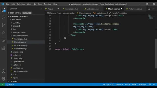 Uso de React Native Camera смотреть онлайн