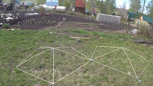 Сборка каркаса геокупола из стеклопластиковой арматуры 10 мм смотреть онлайн