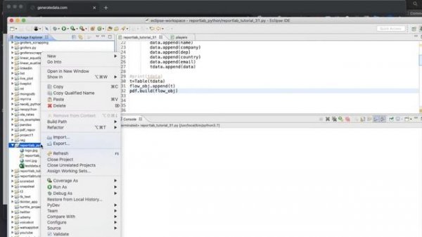 REPORTLAB|REPORTLAB PYTHON TUTORIAL|How To Generate Table In Pdf From CSV File|PART:31