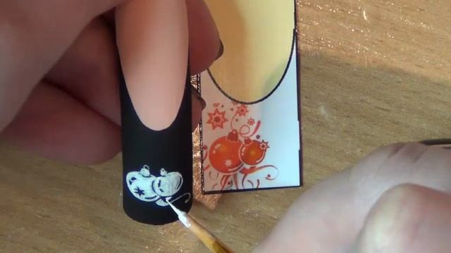 Рисуем новогодние шары на ногтях/Новогодний дизайн ногтей/Зимний дизайн ногтей/Роспись ногтей. смотреть онлайн