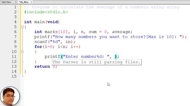 C Program to Calculate Sum & Average of N Numbers using Arrays | C Programming Tutorial for Beginne смотреть онлайн