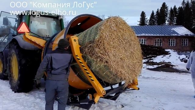 Измельчение сенажа, сена и соломы на корм: ELHO Rotor Cutter 1800_Обзор машины на финской ферме смотреть онлайн