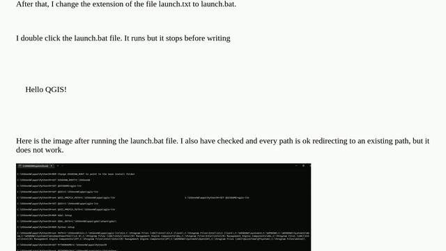 Unable to run standalone PyQGIS script with launch.bat file смотреть онлайн
