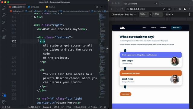 Figma To Real Website | Responsive Homepage | HTML, CSS & JavaScript | Part 9 смотреть онлайн
