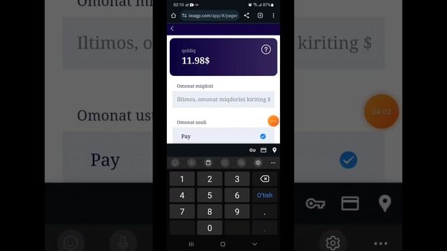 UZBEK KARTAGA - 11$ PUL ISHLASH 2023 Internetda Avtomatik Pul Ishlash Sarmoyasiz Pul Topish Skromni
