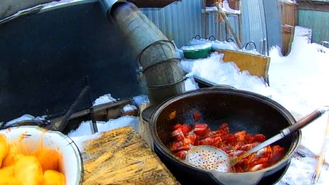 картофель с бараниной в казане на костре смотреть онлайн