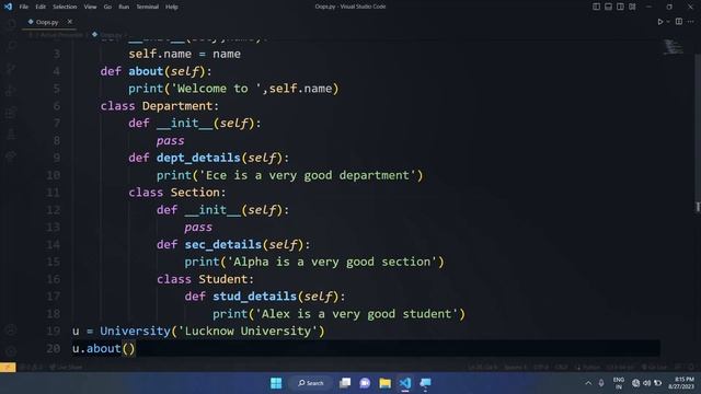Inner classes | Python | Telugu |Quest. смотреть онлайн