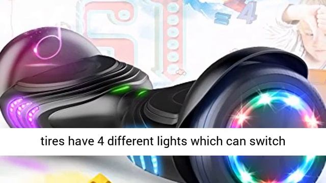 TOMOLOO Hoverboard Bluetooth Speaker And LED Lights Self Balancing Scooter UL2272 Certified 6.5