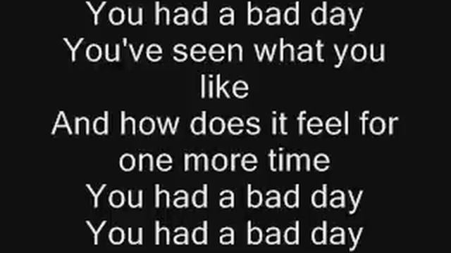 Daniel Powter-Bad Day Lyrics смотреть онлайн