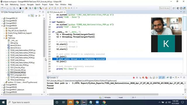 Selenium Python by Selenium Sudhakar - Test Case Execution in Parallel смотреть онлайн