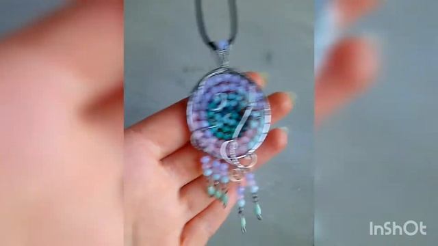 Кулон со стеклом wire wrap смотреть онлайн