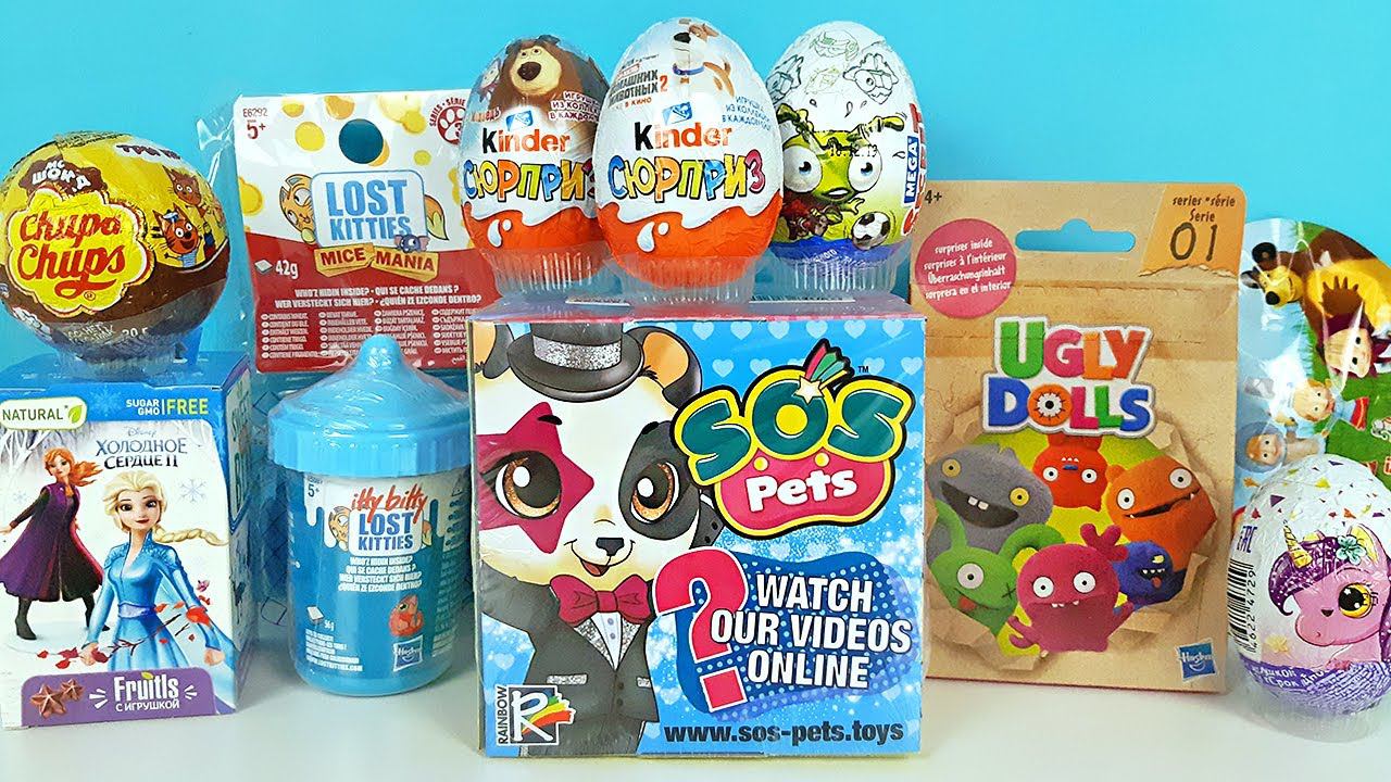 СЮРПРИЗ MIX! S.O.S Pets, куклы UglyDolls, ТРИ КОТА, Холодное сердце 2 Unboxing Kinder Surprise смотреть онлайн