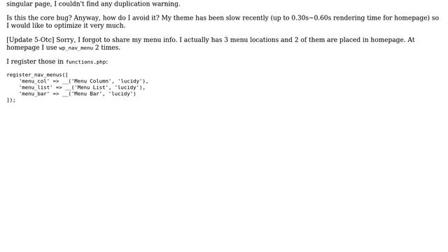 Wordpress: How to avoid a duplicate query from using wp_nav_menu? смотреть онлайн